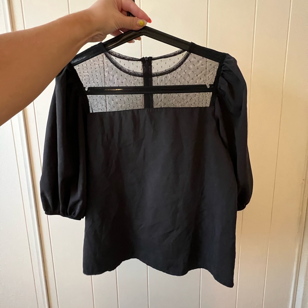 Black Mesh Top
